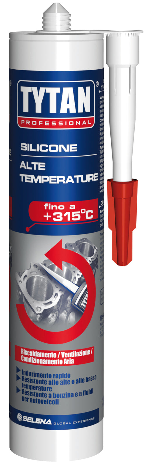 Tytan Silicone Alta Temperatura Ml. 300 - Rosso