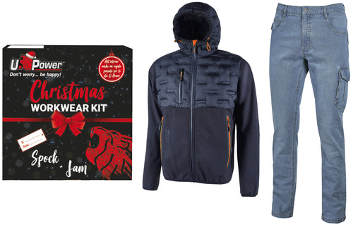 U-Power Christmas Workwear Kit Spock Deep Blu + Jam Denim Mis. Xl