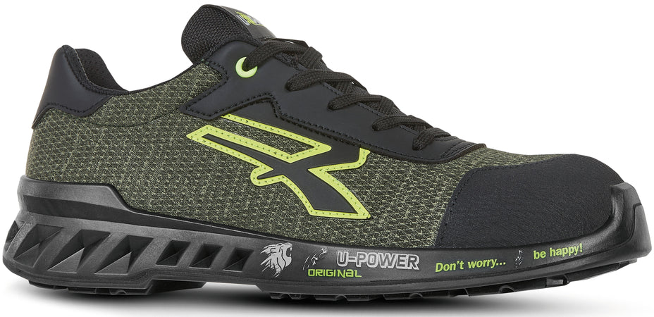 U-Power Scarpe Antinfortunistica Basse S1P Src Esd Redleve Robin Col. Nero/Verde Mis. 44
