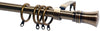 Utilia Bastone Per Tende Corona Estensibile Cm. 71÷122 Col. Oro Antico