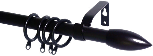 Utilia Bastone Per Tende Puntale Estensibile Cm. 71÷122 Col. Nero