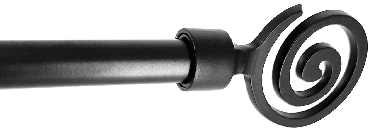Utilia Bastone Per Tende Tribale Estensibile Cm. 71÷122 Col. Nero