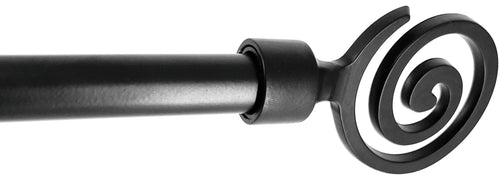 Utilia Bastone Per Tende Tribale Estensibile Cm. 71÷122 Col. Nero