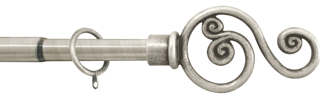 Utilia Bastone Per Tende Violino Estensibile Cm. 120÷215 Col. Argento