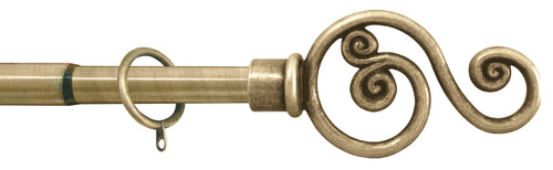 Utilia Bastone Per Tende Violino Estensibile Cm. 120÷215 Col. Oro Antico