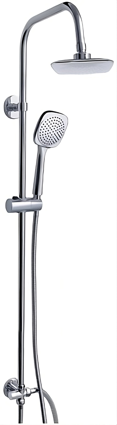 Utilia Colonna Doccia Con Doccetta In Abs E Soffione Fisso Cm. 20X20