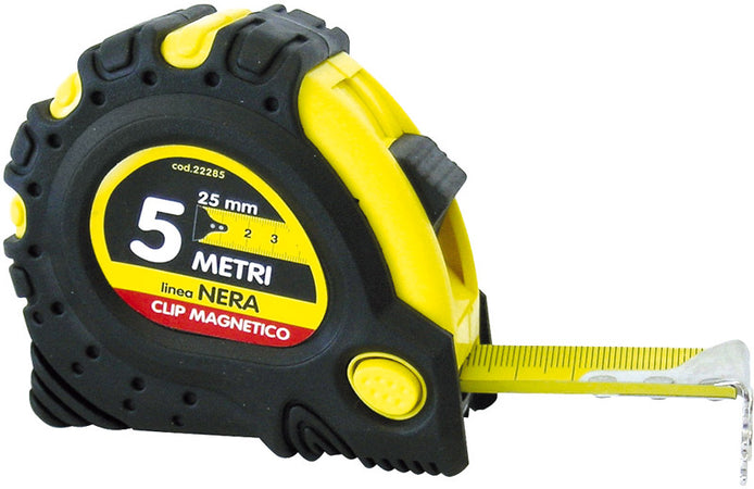 Utilia Flessometro Linea Nera Magnetico Mt. 8X25 Mm. 6.00 Pz