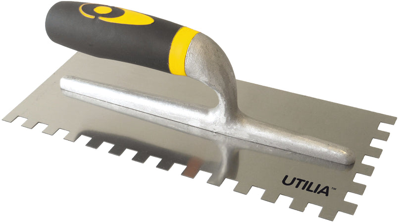 Utilia Frattazzo Dentato A Destra Mod. Usa Cm. 12X28 Dentatura Mm. 5X7 5.00 Pz