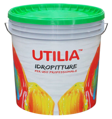 Utilia Idropittura Al Quarzo Liscio Col. Bianco Lt.14