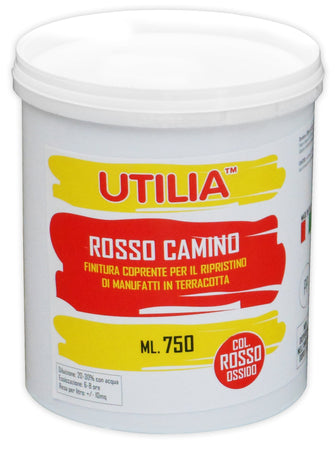 Utilia Idropittura Cotto E Mattoni Rosso Camino Ml. 750 6.00 Pz