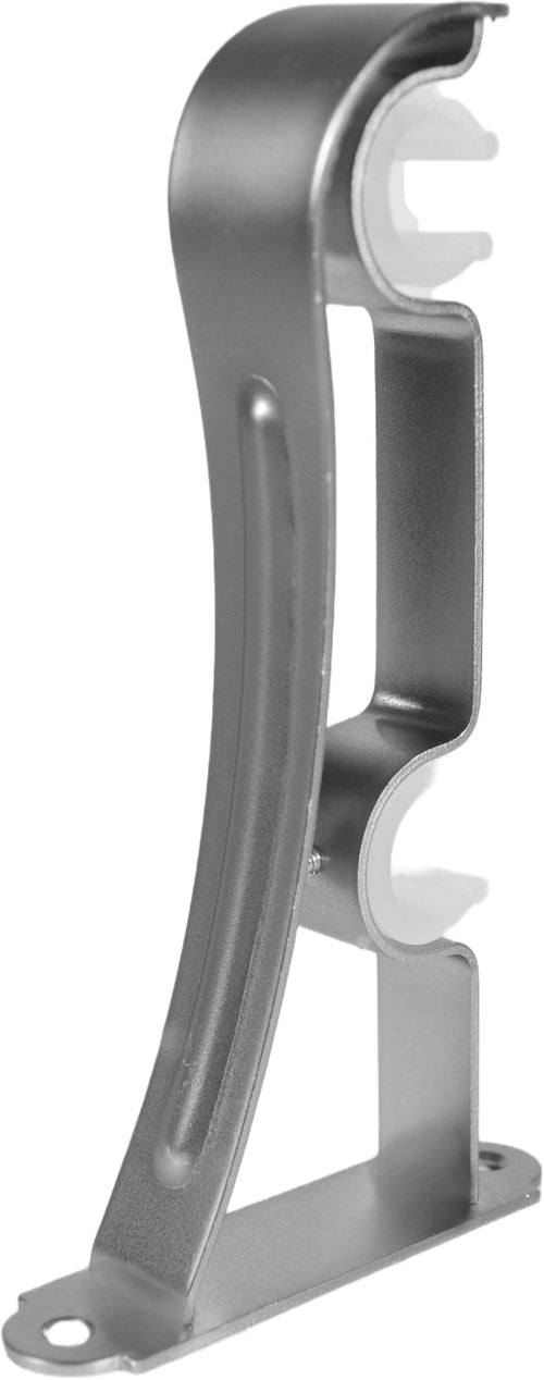 Utilia Mensola Doppia Per Bastoni Ø Mm. 22 Col. Argento