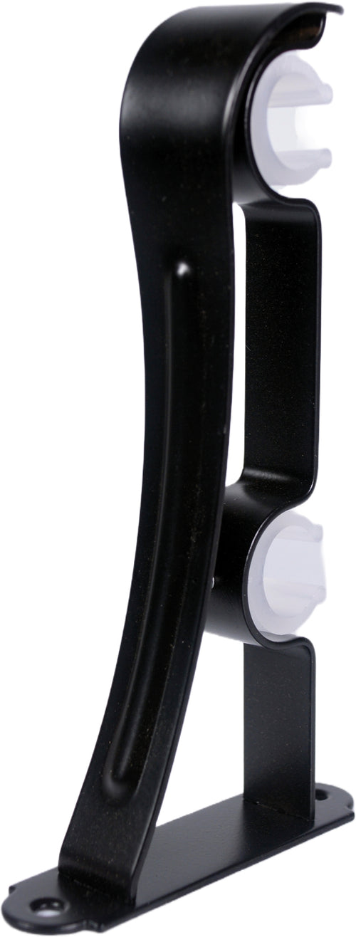 Utilia Mensola Doppia Per Bastoni Ø Mm. 22 Col. Nero