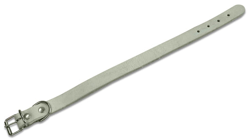 Utilia Pet Collare In Cuoio Di Bufalo Sfoderato Cm. 51X2,5 Col. Grigio