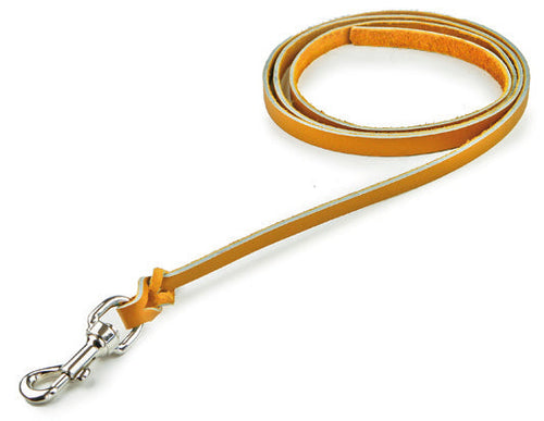 Utilia Pet Guinzaglio In Cuoio Di Bufalo Cm. 200X1,3 Col. Arancione