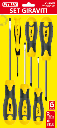 Utilia Set Giraviti Taglio E Croce 6 Pz.