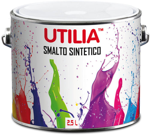 Utilia Smalto Sintetico Lt. 2,5 Nero Lucido 2.00 Pz
