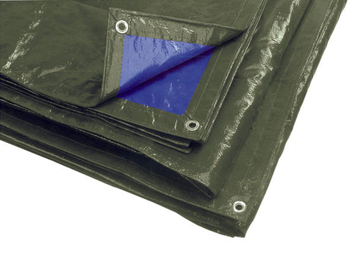 Utilia Telo Occhiellato Multiuso In Polietilene Col. Verde/Blu (120 Gr/Mq) Mt. 3X4