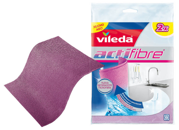 Vileda Panno Multiuso Actifibre Pz. 2 Cm. 29X29 24.00 Confezioni