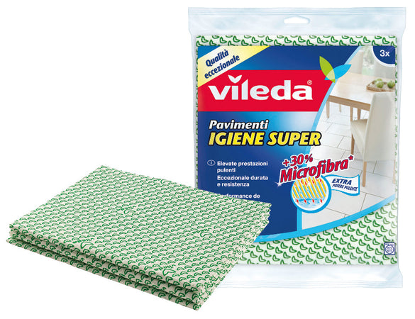 Vileda Panno Pavimenti Igiene Super Pz. 3 Cm. 45X50 15.00 Confezioni