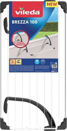 Vileda Stendibiancheria Da Balcone Brezza 100 Cm. 109X55X28 H Stenditura Mt. 10