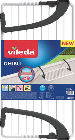 Vileda Stendibiancheria Da Balcone Ghibli Cm. 99X54X26 H Stenditura Mt. 10