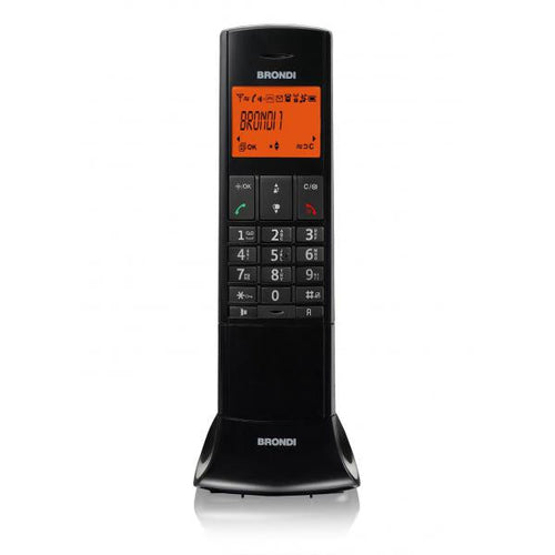 BRONDI LEMURE (NERO) - TELEFONO CORDLESS SINGOLO - VIVAVOCE