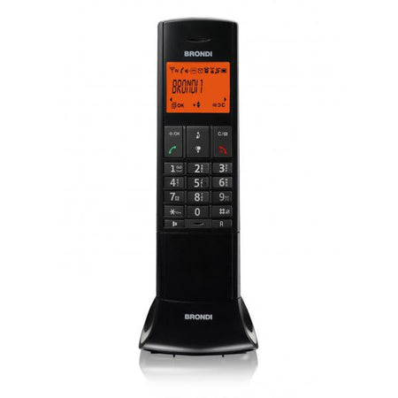 BRONDI LEMURE (NERO) - TELEFONO CORDLESS SINGOLO - VIVAVOCE
