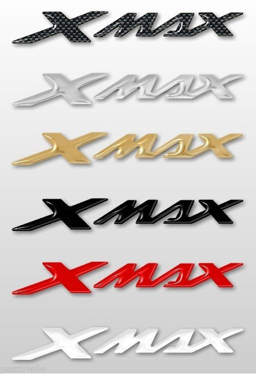 2 ADESIVI/STICKERS 3D SCRITTA XMAX compatibili per SCOOTER YAMAHA X MAX 2010-2024