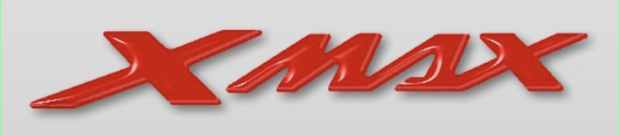 2 ADESIVI/STICKERS 3D SCRITTA XMAX compatibili per SCOOTER YAMAHA X MAX 2010-2024
