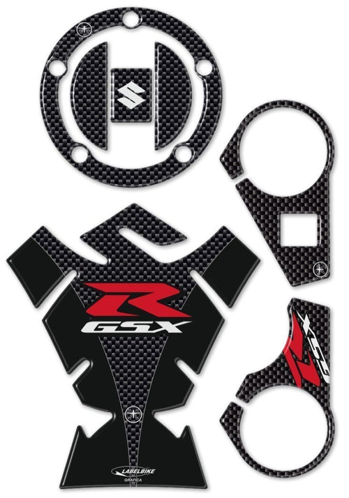 kit ADESIVI 3D PROTEZIONI compatibili per MOTO SUZUKI GSXR 1000 dal 2009 al 2016