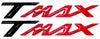 2 ADESIVI-STICKERS RESINA 3D SCRITTA TMAX per SCOOTER MOTO YAMAHA T MAX 500-530-560