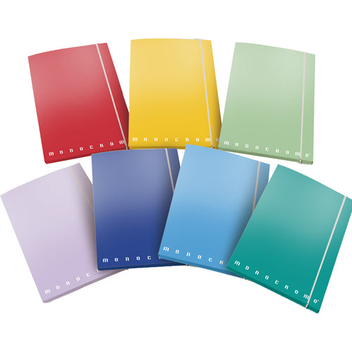 Cartella 3 Lembi C/Elastico A4 - D 1.2 Monocromo Colori Assortiti