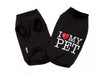 T-Shirt per cani I Love my Pet Nera