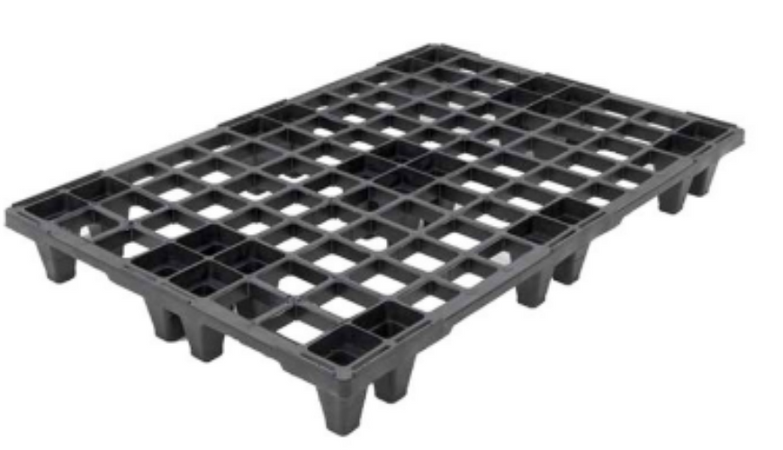 Pallet In Plastica (Ppr), Bancale Mis. 800 L X 1200 P X 138 H Mm, Piano Forato, Portata Statica 1600 Kg, Portata Dinamica 900 Kg