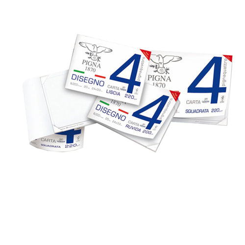Blocco Disegno Pigna4 33X48Cm 4 Angoli 20Fg 200Gr Liscia