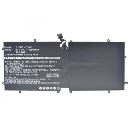 CoreParts MBXDE-BA0065 ricambio per laptop Batteria (Laptop Battery for Dell - 68.08Wh Li-Pol 14.8V 4600mAh - Black 68Wh Li-Pol 14.8V 4600mAh Black, XPS 18, XPS 18 1810, XPS 18 1820, XPS - Warranty: