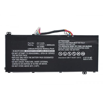 CoreParts MBXAC-BA0072 ricambio per laptop Batteria (Laptop Battery for Acer - 52.44Wh Li-Pol 11.4V 4600mAh - Black 52Wh Li-Pol 11.4V 4600mAh Black, Aspire V15 Nitro, Aspire VN7, Aspire - Warranty: 1
