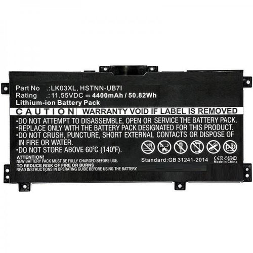 CoreParts MBXHP-BA0140 ricambio per laptop Batteria (Laptop Battery for HP 50.82Wh - Li-ion 11.55V 4400mAh Black - 51Wh Li-ion 11.55V 4400mAh Black, Envy 17m, Envy 17M-AE0XX - Warranty: 12M)