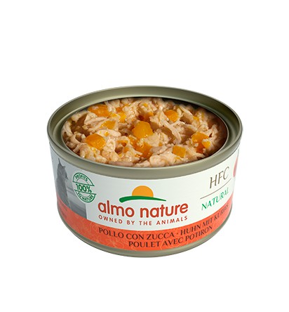 Almo Nature Scatoletta HFC Natural gusto Pollo e Zucca per Gatti Adulti 70gr