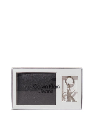 calvin klein Gift Bifold W/Coin &amp; Key Fob Uomo K50K512101-BEH Nero da uomo