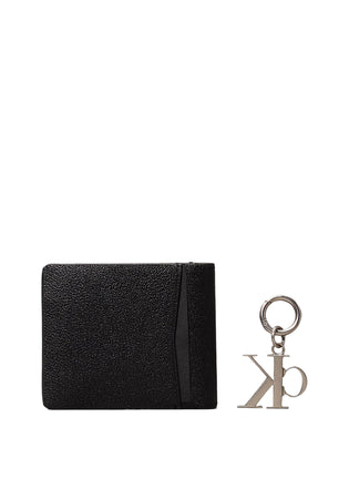 calvin klein Gift Bifold W/Coin &amp; Key Fob Uomo K50K512101-BEH Nero da uomo
