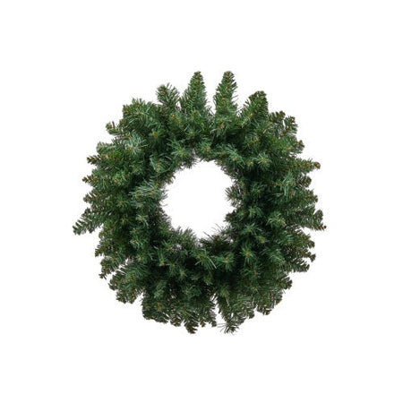 Ghirlanda tonda in PVC effetto aghi di Pino corona natalizia, dietro porta natalizio