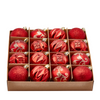 Palline per albero di Natale, colore Rosso, con decorazioni miste, in PVC