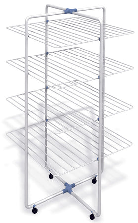 Gimi Stendibiancheria A Torre Vip 3 Piani Cm. 70,5X70,5X131 H Stenditura Mt. 30