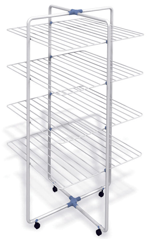 Gimi Stendibiancheria A Torre Vip 3 Piani Cm. 70,5X70,5X131 H Stenditura Mt. 30