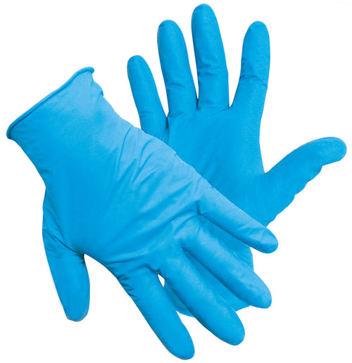 Guanti Monouso In Nitrile Nitroflex Cf.100 Pz. Col. Blu Tg. 9,5 (Xl)
