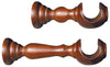 Mensola Per Scorritenda In Legno+Piastra Ø Mm. 37 Col. Ciliegio Cm. 10