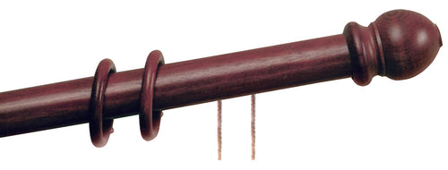 Scorritenda A Corda In Legno Ø Mm. 35 Col. Noce Cm. 200