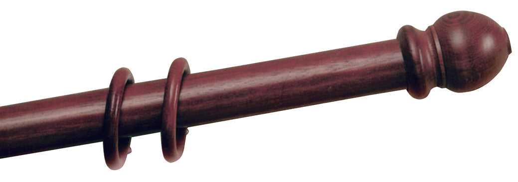 Scorritenda A Strappo In Legno Ø Mm. 35 Col. Noce Cm. 200