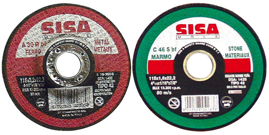 Sisa Mole Disco Abrasivo Centro Depresso Per Marmo Ø Mm. 230X3,2X22 50.00 Pz